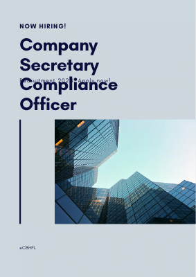 Create cbhfl company secretary cum compliance officer recruitment 2024