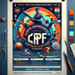 Dall·e 2024 01 17 01. 26. 24 create a digital poster for the fictional event crpf meritorious sportsperson recruitment 2024 as promoted by the fictional website sarkarijobtrend