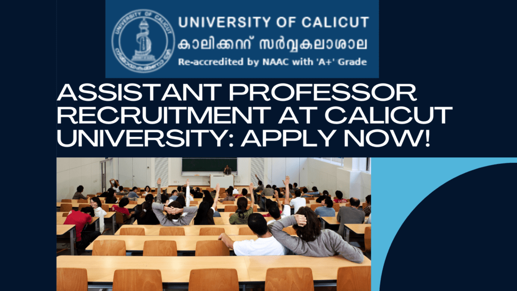 Calicut university assistant professor recruitment 2024