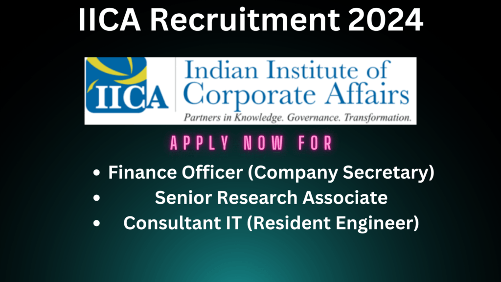 Iica recruitment opportunity 2024.