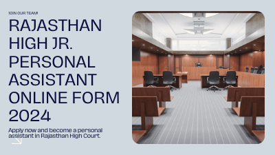 Rajasthan high court jr personal assistant recruitment 2024
