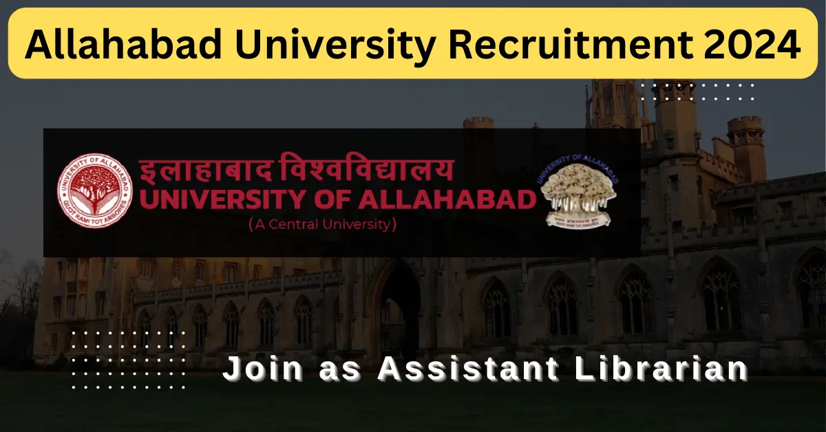 "allahabad university assistant librarian recruitment 2024", "academic library jobs", "university librarian vacancies", "apply for librarian position online", "higher education library careers", "ugc regulations academic staff", "educational sector employment opportunities", "library science jobs in universities", "assistant librarian eligibility criteria", "university of allahabad job openings", "academic librarian application process", "assistant librarian pay scale", "library services careers in academia", "allahabad university online job portal", "assistant librarian qualifications", "university library staff recruitment", "assistant librarian job notification", "allahabad university career opportunities", "librarian jobs in higher education", "academic services employment"