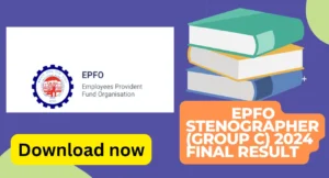Epfo stenographer (group c) 2023 final result