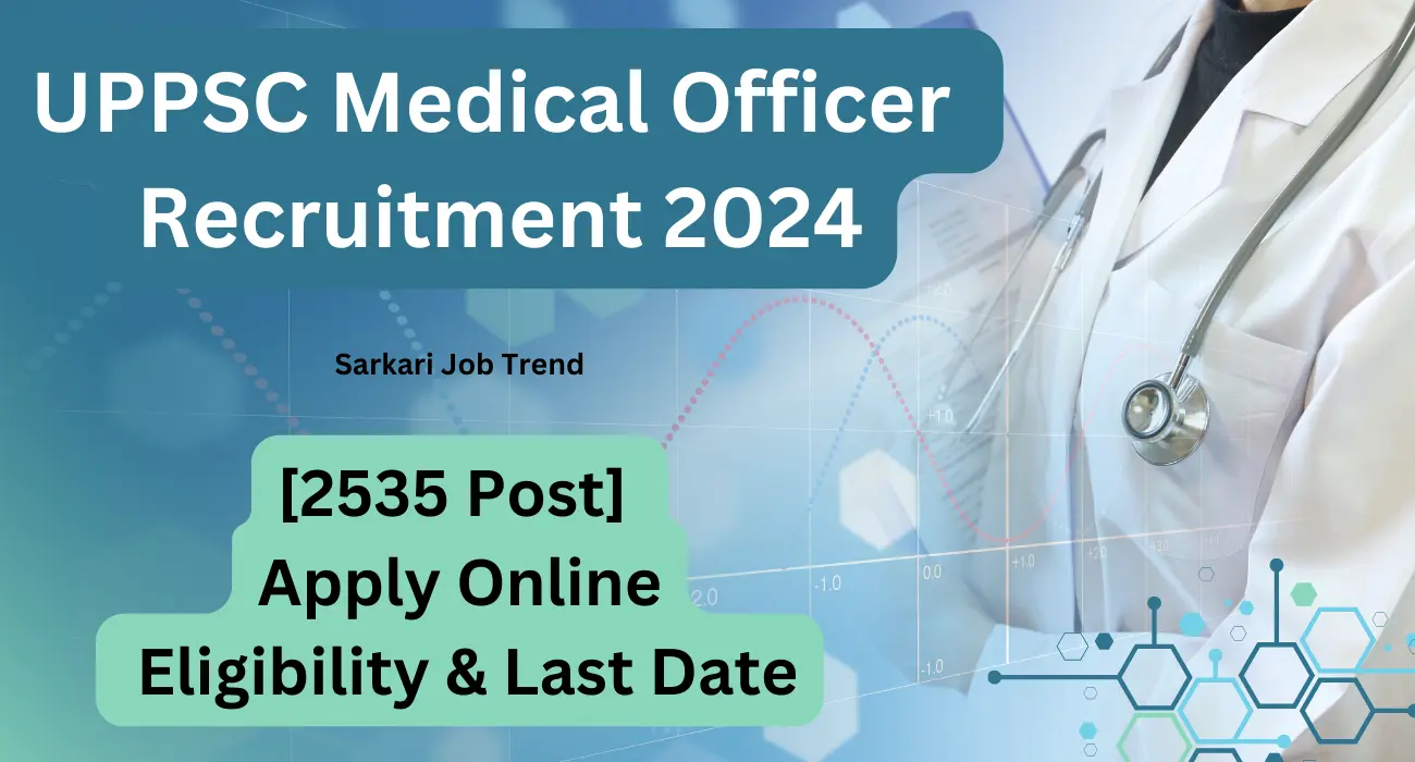 Uttar pradesh public service commission (uppsc) recruitment 2024 banner showcasing various medical officer posts available.