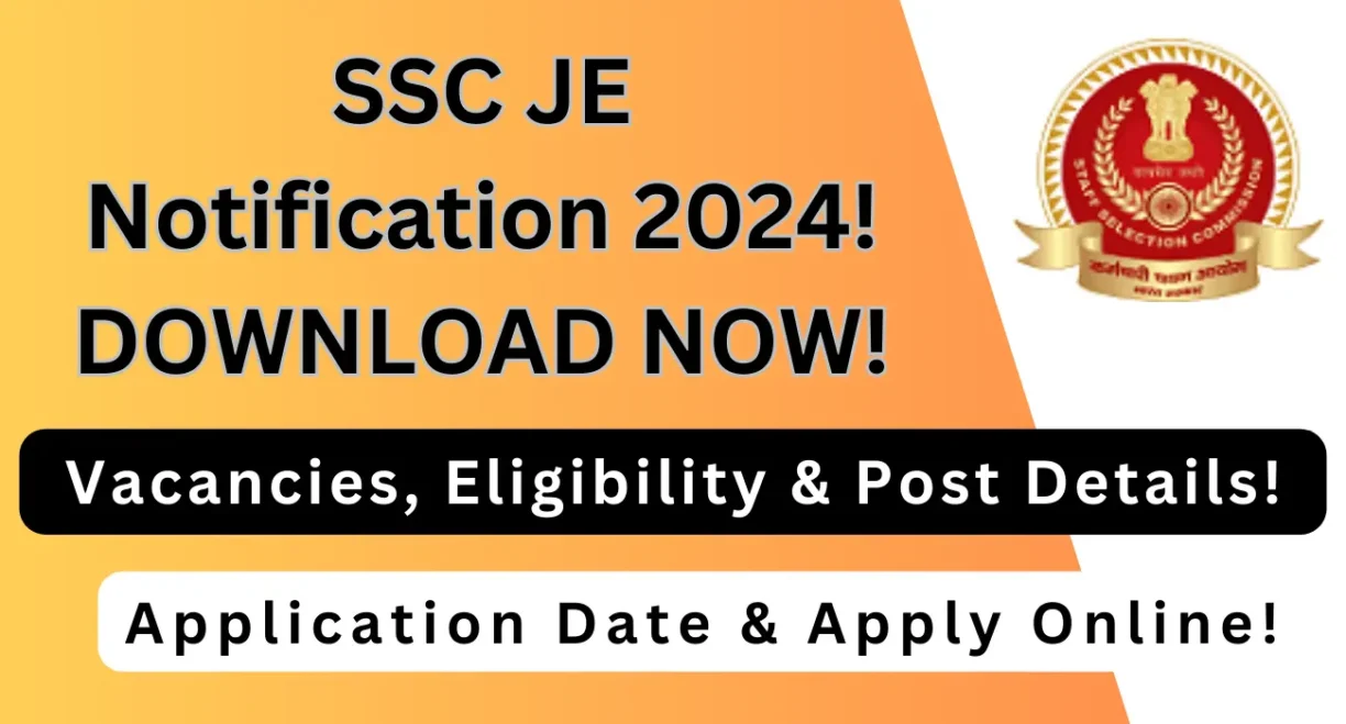 Official announcement banner for ssc junior engineer (civil, mechanical & electrical) examination 2024