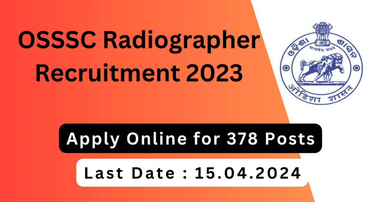 Official osssc recruitment notice for radiographer positions.